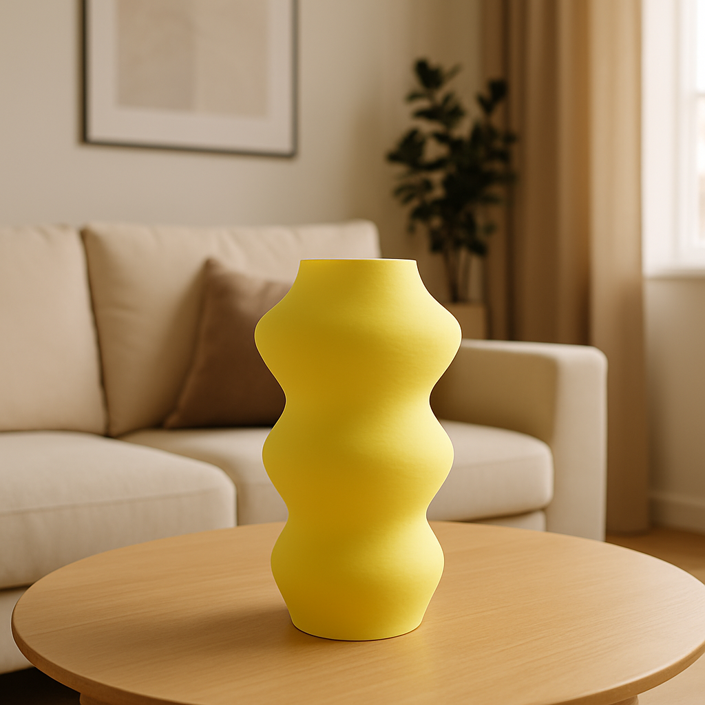 FLORERO SCRUNCHED AMARILLO