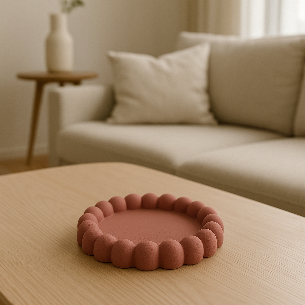 BANDEJA BUBLINA AZUL TERRACOTA