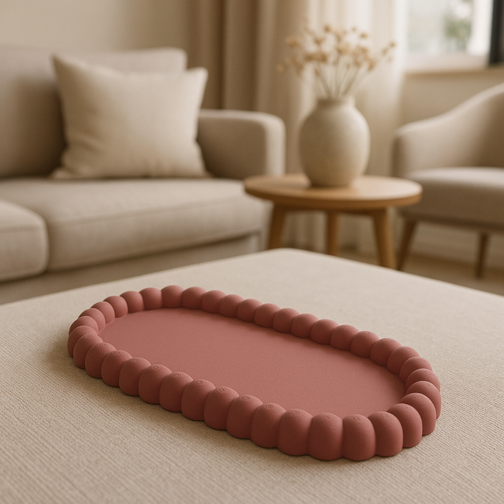 BANDEJA BUBLINA OVAL TERRACOTA