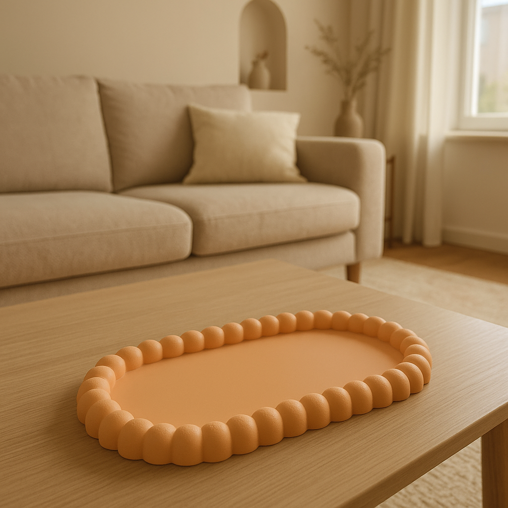 BANDEJA BUBLINA OVAL NARANJA