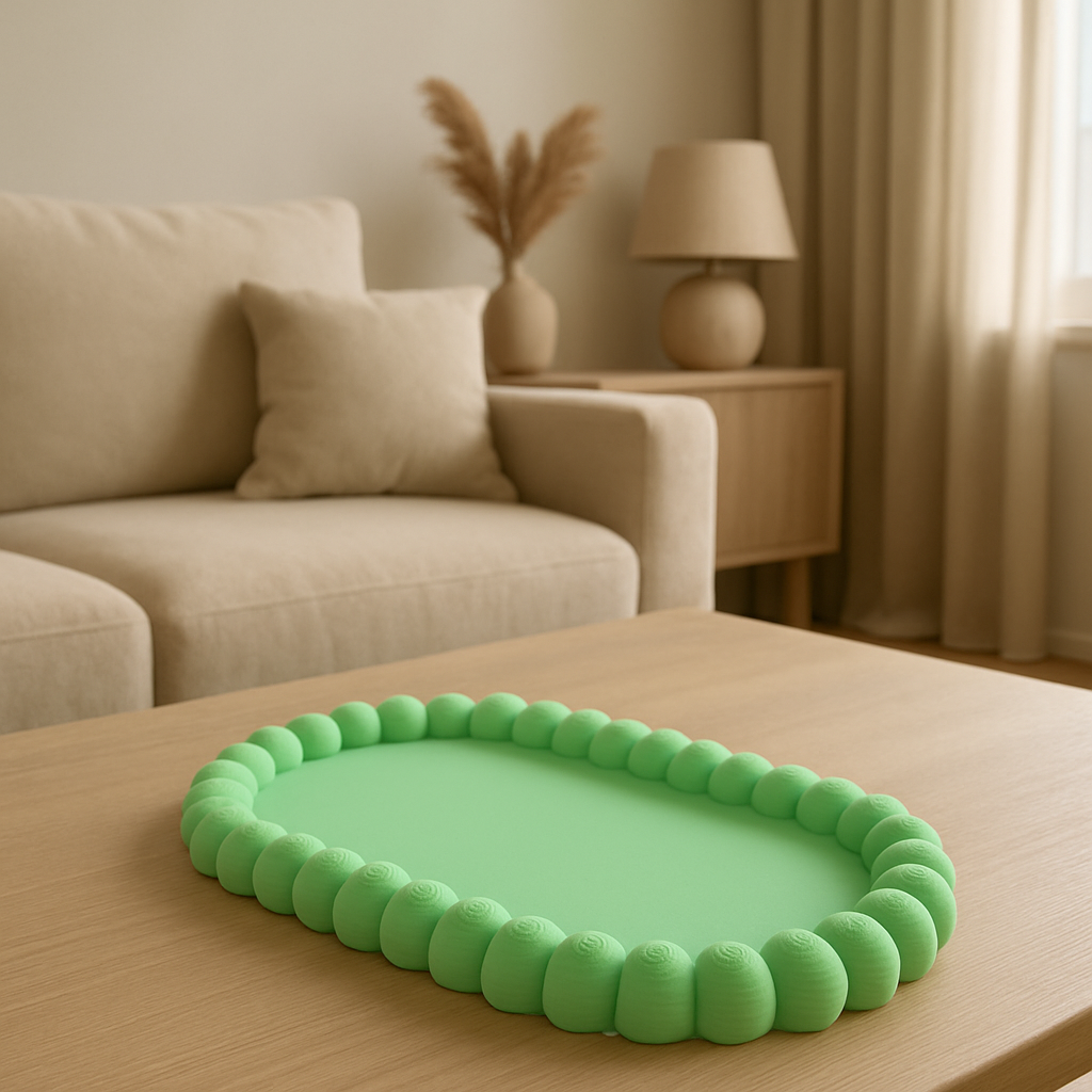 BANDEJA BUBLINA OVAL VERDE