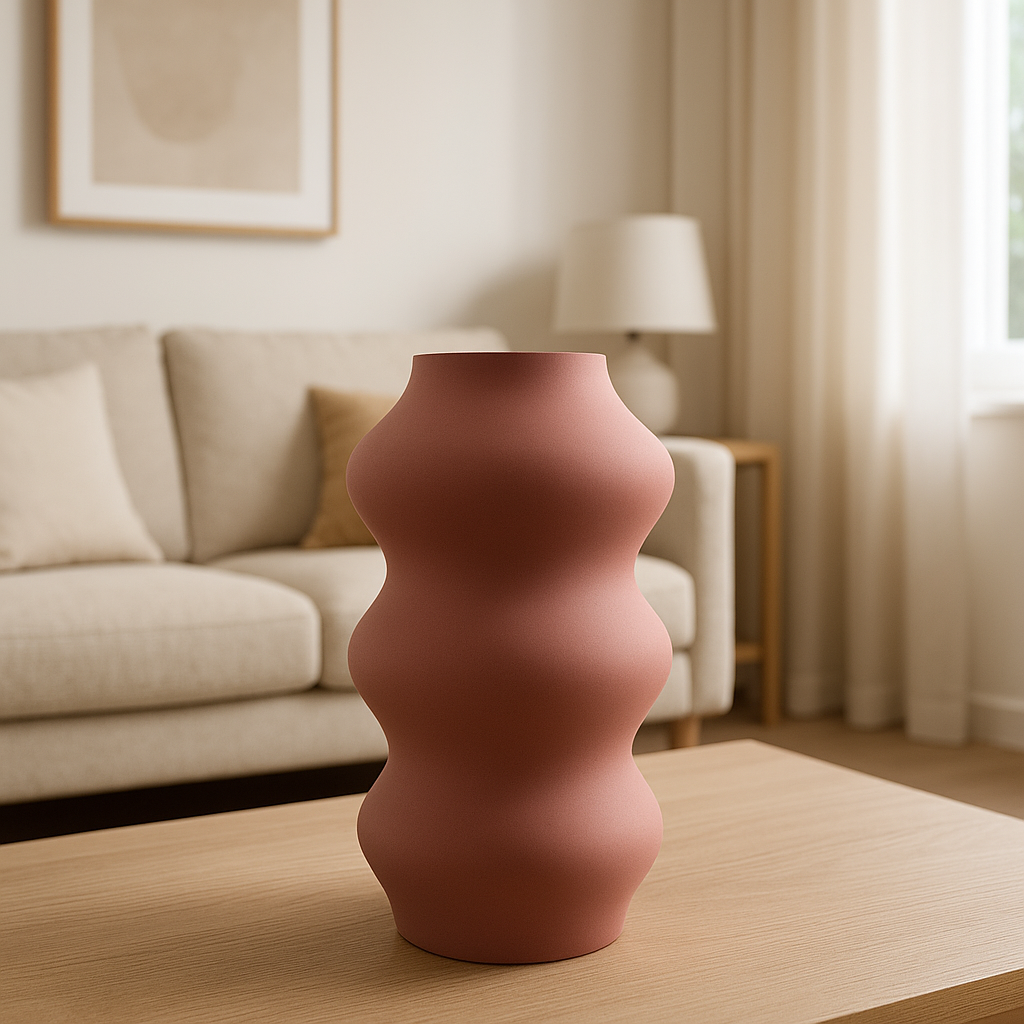 FLORERO SCRUNCHED TERRACOTA